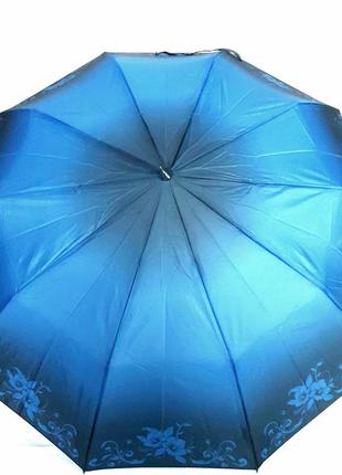 Зонт жіночий напівавтомат градієнт 10 спиць toprain парасолька