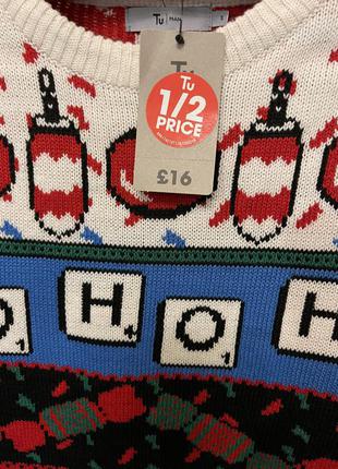 Нереально красивый и стильный брендовый новогодний свитер 19,5.