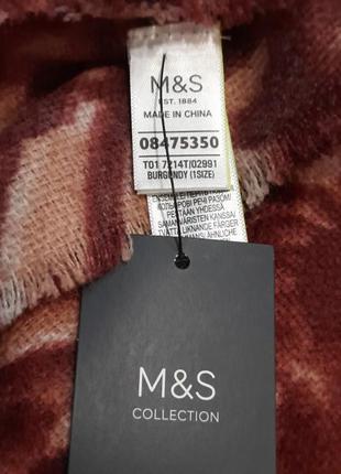 Брендовый новый теплый  большущий  шарф пантин от marks & spencer  звериный принт4 фото