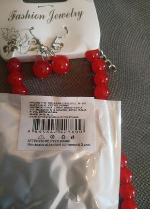Набор серьги и ожерелье4 фото