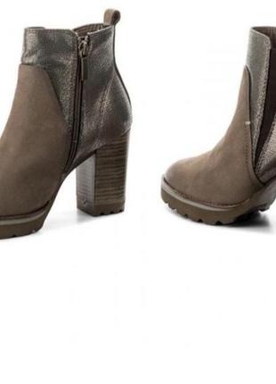 Продам новые кожаные ботинки на каблуке сапоги tamaris3 фото
