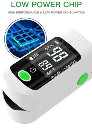 Пульсоксиметр пульсометр на палець для сатурації pulse oximeter dr43ug вимірювач пульсу, кисню7 фото