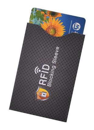 Візитниця rfid чохол для кредитних банківських карток із захистом від сканування чорний 1 шт