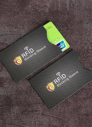 Візитниця rfid чохол для кредитних банківських карток joodi 5шт black із захистом від сканування1 фото