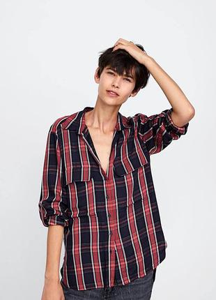 Рубака блуза в клітку zara