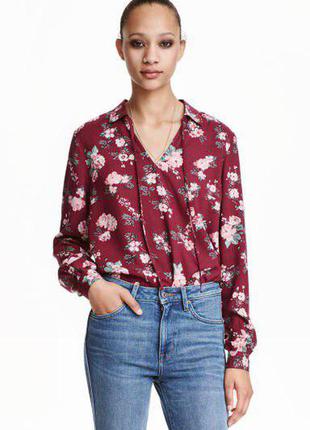 Блуза в цветочный принт zara h&m1 фото