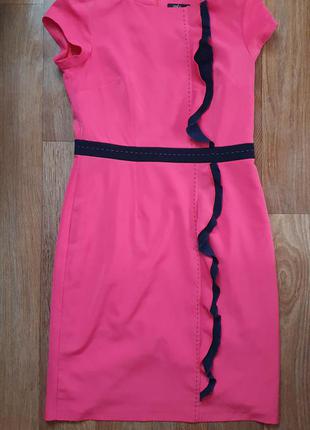Рожеве плаття з хвилями. вечірнє плаття, плаття на весілля1 фото