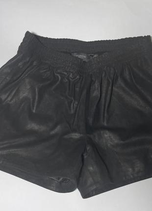 Шорты замша/нубук, чёрные, на резинке