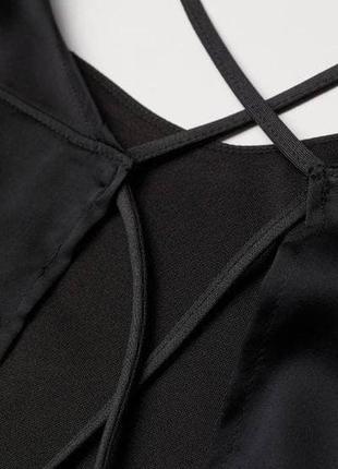 Черный топ блуза на шнуровке zara3 фото