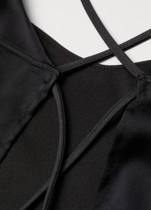 Черный топ блуза на шнуровке zara4 фото