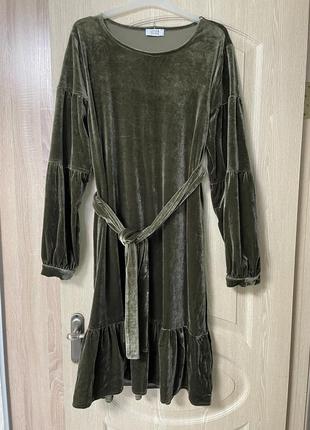 Бархатное платье миди 2