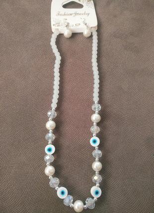 Набор серьги и ожерелье1 фото