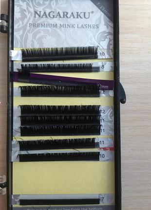 Вії для нарощення naguraku premium mink lashes