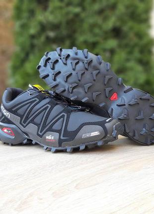 Мужские демисезонные повседневные кроссовки  черные salomon speedcross 3 🆕 саломон