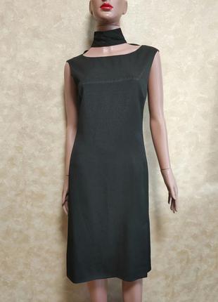 Святкове плаття міді футляр з чекер чорне зі стриманим блиском італія m.k. emkay