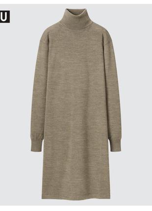 Uniqlo u платье туника мериносовая шерсть меринос