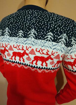 Оригинальный стильный мягкий теплый свитер унисекс  с орнаментом.5 фото