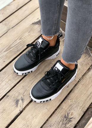 Зимние кроссовки puma black white5 фото