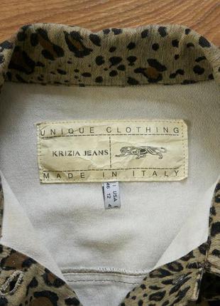 Krizia jeans жіноча куртка з леопардовим візерунком, золотистий блиск7 фото