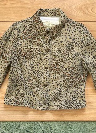Krizia jeans жіноча куртка з леопардовим візерунком, золотистий блиск2 фото