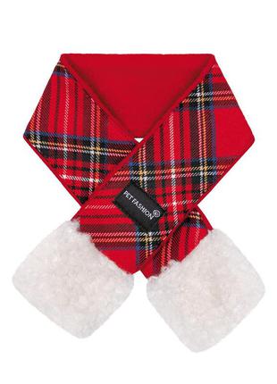 Зимовий новорічний шарф happy для собак розмір xs-s