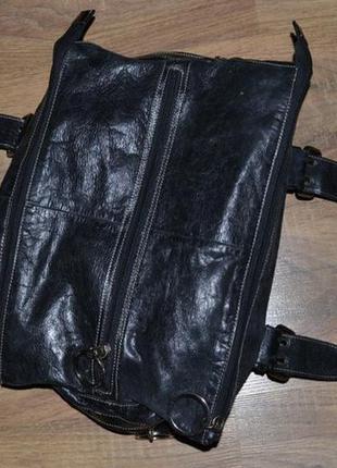 Итальянская  кожанная сумка  claudio ferrici   черная  фирменная стильная модная оригинал8 фото