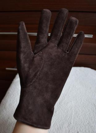 Atmosphere замшеві шкіряні рукавички2 фото