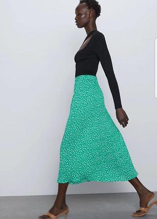 Юбка в цветочный принт,плиссированная юбка,юбка в складу,zara,38/m