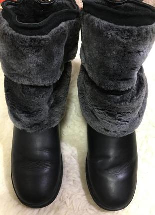 Сапоги ugg boots reykir waterproof black sheepskin leather womens 1018604оригинал!!!2 фото