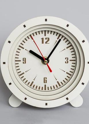 Белые часы часы с цифрами круглые часы циферблат с арабскими цифрами часы с белым корпусом прикроватные 15 см3 фото