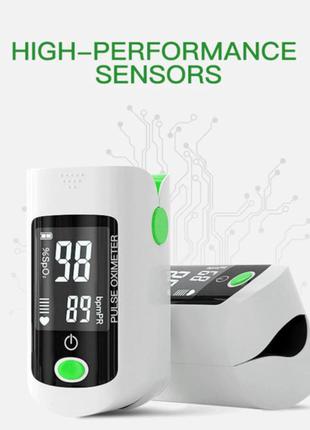 Пульсоксиметр пульсометр оксиметр на палец для сатурации pulse oximeter dr43ub измеритель пульса, кислорода3 фото