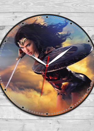 Дивовижна жінка годинник wonder woman годинник настінні годинники з тихим кварцовим механізмом годинник стикери 30 см3 фото