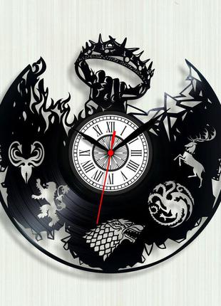 Гра престолів годинник game of thrones вінілова пластинка годинник настінний кварцовий годинник фігурний 30 сантиметрів