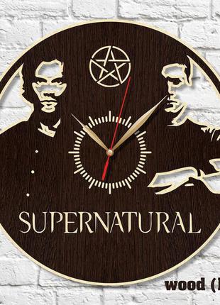 Supernatural сверхъестественное часы кварцовые герои сериала золотые стрелки двойные часы вес 350 гр