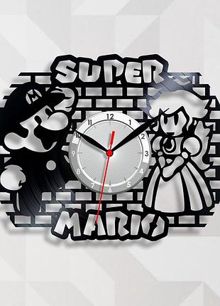 Відео гра супер маріо декор дитячої спальні годинники з вінілу super mario game настінний вініловий годинник 300 мм