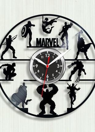 Часы супергерои marvel мстители часы на стену часы с винила кварцевые часы часы для гостинной месники 30 см