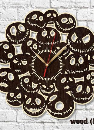 Ночь перед рождеством часы с дерева часы ровные настенные часы часы в детскую комнату еко часы хэллоуин декор