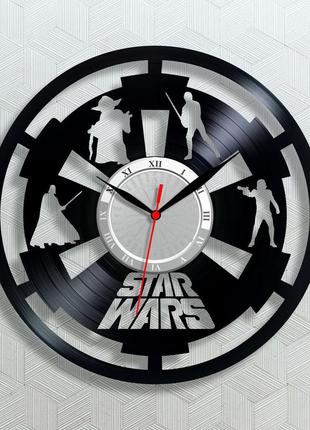 Звёздные войны часы часы с виниловой пластины star wars часы декор в спальню винил на стену часы для парня