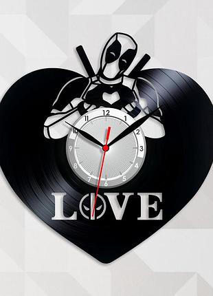 Marvel часы дэдпул часы с винила deadpool супергерой марвел часы в детскую комнату дедпул кварцевые часы 30 см