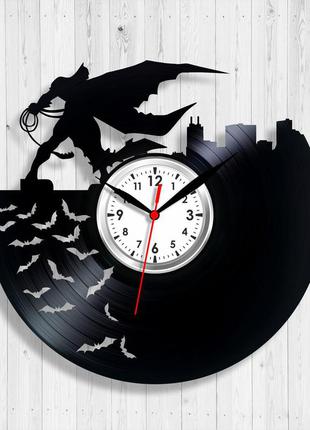 Бетмен batman годинник вініловий годинник годинник супергерой годинник на стіну марвел герой чорний годинник кварцовий годинник 30 см
