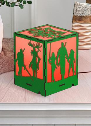 The witcher нічник ліхтар відьмак настільна лампа для підлітка rgb лампа дерев'яний світильник екодекор