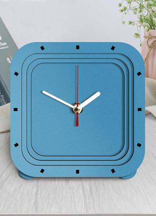 Квадратные голубые часы голубые часы настольные часы голубые часы голубые часы квадратные белые стрелки 15 см