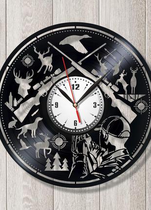 Полювання мисливський годинник годинник для мисливця круглий годинник годинник для мисливського будиночка вініловий годинник 30 см
