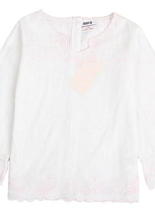 Детская летняя блузка для девочки из натурального хлопка
