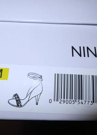 Эффектные кожаные босоножки на шпильке nine west размер 38-39 us 8,55 фото