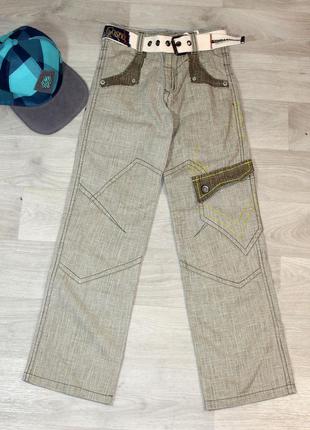 Штани дитячі для хлопчика літні натуральний льон