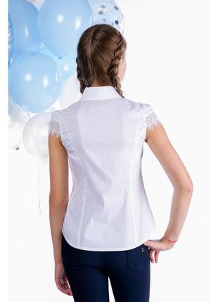 Блуза для девочки "кружево"3 фото