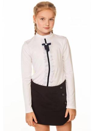 Блуза для девочки трикотажная школьная1 фото