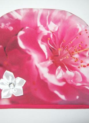 Шапка подвійна трикотажна для дівчинки