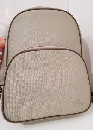 Стильный фирменный рюкзак lacoste канвас8 фото